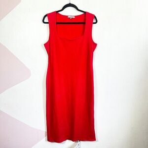 Good Luck Gem Midi Dress XL Red‎ Ribbed Vacation Beach Cruise Coastal
